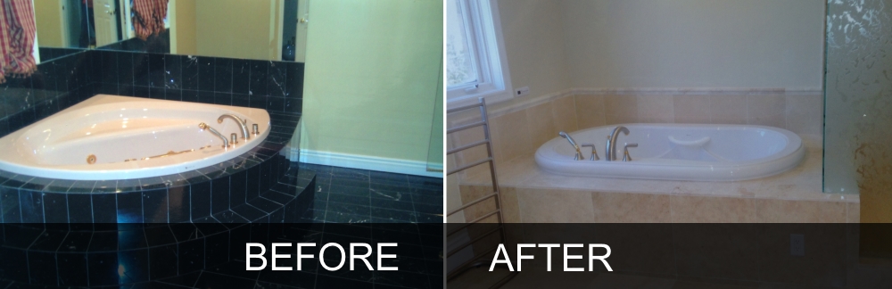 Whirlpool bathtub renovation before and after