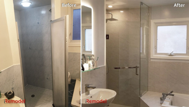 Bathroom Renovation Project Before And After Photo