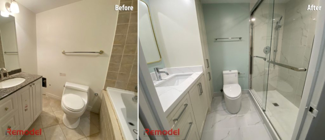 Before After Bathroom Renovation July 2025