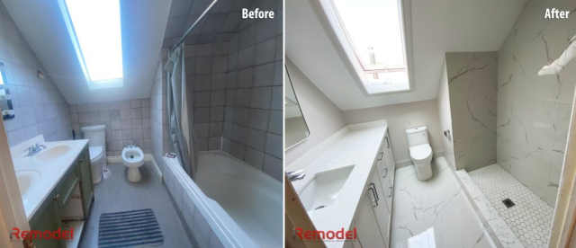 Before After Bathroom Under The Attic