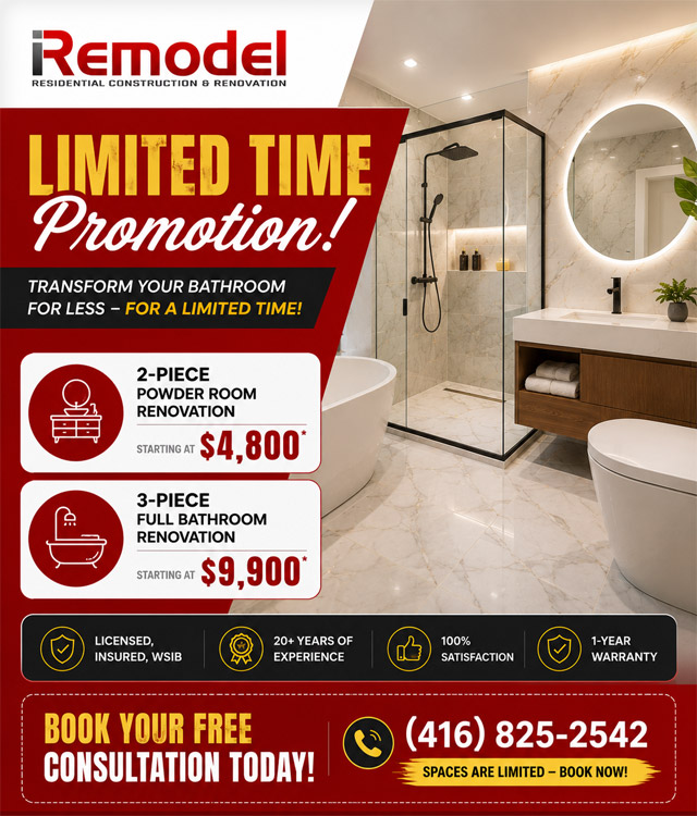 Iremodel Bathroom Renovation Promotion Smmer 2026